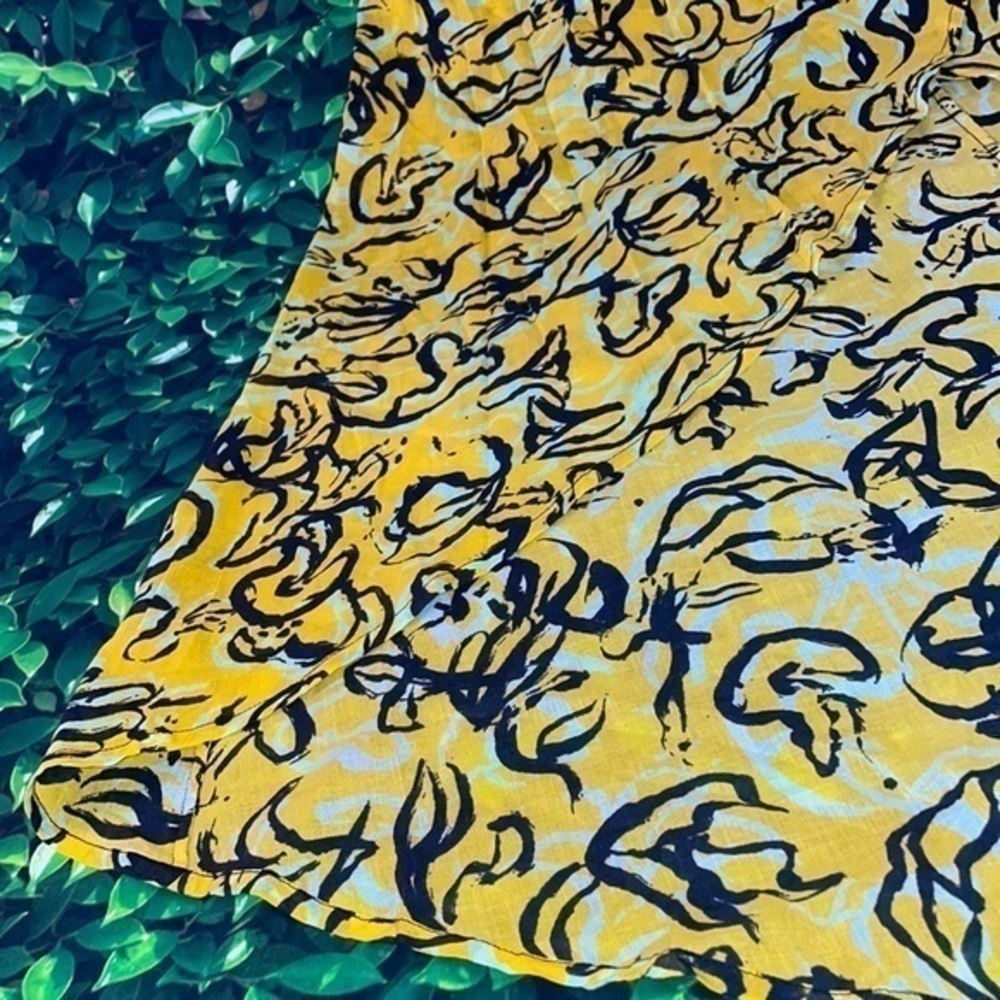DVF x Onia Amanda Abstract Floral Swim Cover Up Sarong Casual Tie Wrap Skirt - Picture 9 of 12